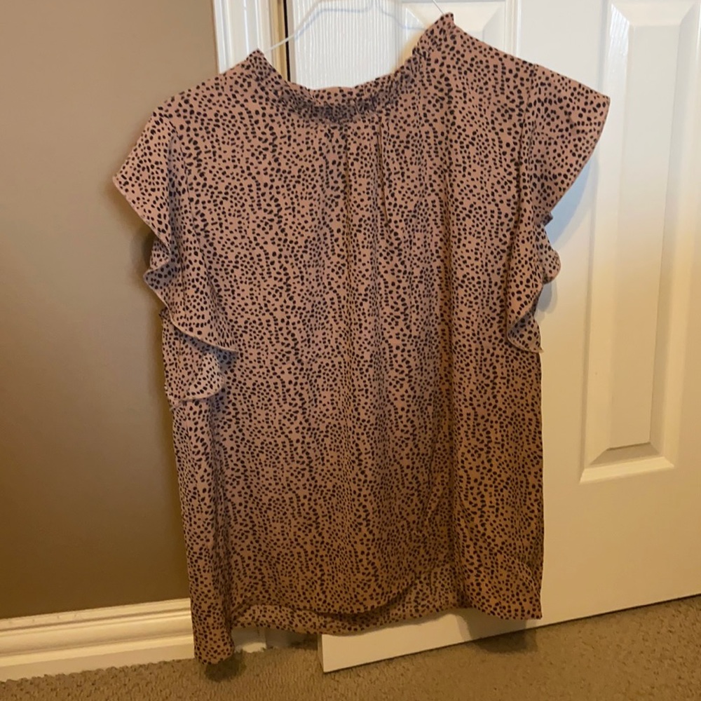 Ruffled printed blouse